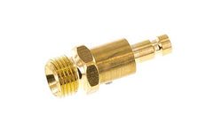 Messing DN 2.7 (Micro) Luchtkoppeling Insteeknippel G 1/8 inch Buitendraad Double Shut-Off