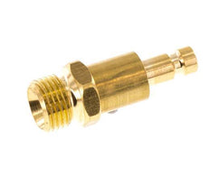 Brass DN 2.7 (Micro) Air Coupling Plug G 1/8 inch Male Double Shut-Off