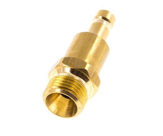 Brass DN 2.7 (Micro) Air Coupling Plug G 1/8 inch Male Double Shut-Off