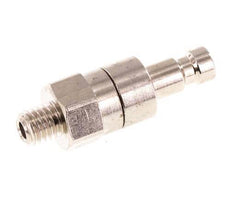 Nickel-plated Brass DN 2.7 (Micro) Air Coupling Plug M5 Male Double Shut-Off