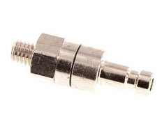 Nickel-plated Brass DN 2.7 (Micro) Air Coupling Plug M5 Male Double Shut-Off