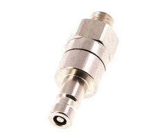 Nickel-plated Brass DN 2.7 (Micro) Air Coupling Plug M5 Male Double Shut-Off