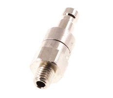 Nickel-plated Brass DN 2.7 (Micro) Air Coupling Plug M5 Male Double Shut-Off