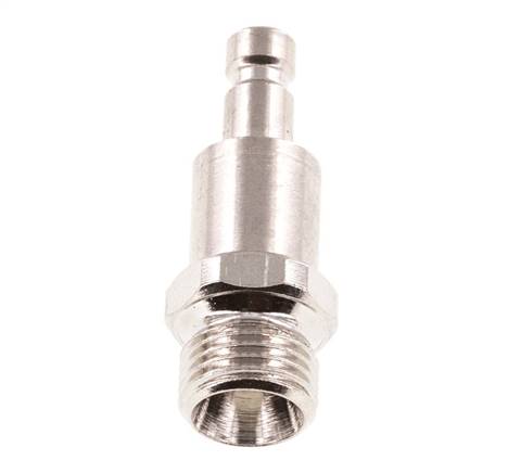 Vernikkeld Messing DN 2.7 (Micro) Luchtkoppeling Insteeknippel G 1/8 inch Buitendraad Double Shut-Off
