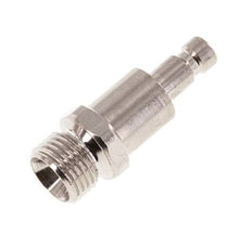 Vernikkeld Messing DN 2.7 (Micro) Luchtkoppeling Insteeknippel G 1/8 inch Buitendraad Double Shut-Off