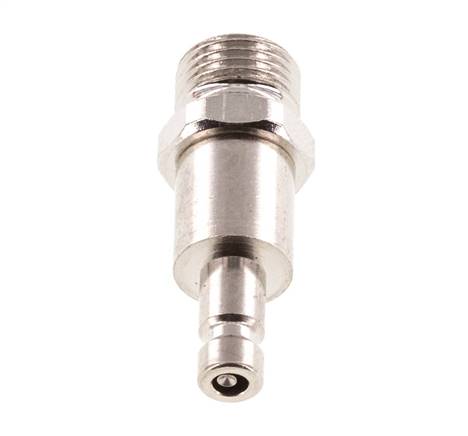 Vernikkeld Messing DN 2.7 (Micro) Luchtkoppeling Insteeknippel G 1/8 inch Buitendraad Double Shut-Off