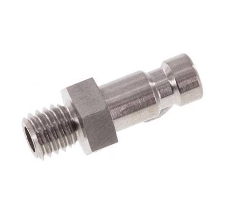 Stainless steel DN 2.7 (Micro) Air Coupling Plug M5 Male