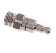 Stainless steel DN 2.7 (Micro) Air Coupling Plug G 1/8 inch Male Double Shut-Off