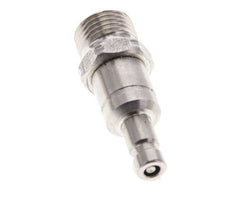 Stainless Steel 316L DN 2.7 (Micro) Air Coupling Plug G 1/8 inch Male Double Shut-Off