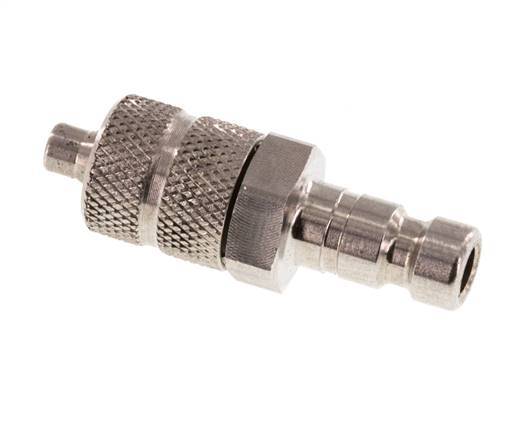 Stainless Steel 316L DN 2.7 (Micro) Air Coupling Plug 3x4.3 mm Union Nut