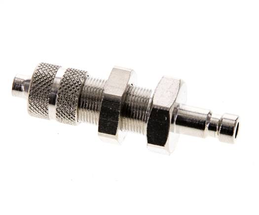 Vernikkeld Messing DN 2.7 (Micro) Luchtkoppeling Insteeknippel 3x4.3 mm Push-On Schotkoppeling Double Shut-Off