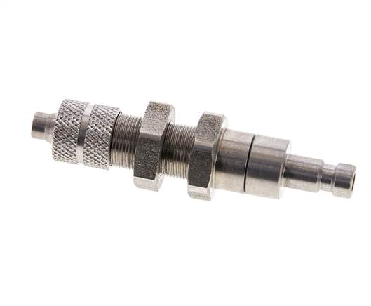 RVS DN 2.7 (Micro) Luchtkoppeling Insteeknippel 4x6 mm Push-On Schotkoppeling Double Shut-Off
