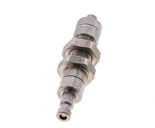 RVS DN 2.7 (Micro) Luchtkoppeling Insteeknippel 4x6 mm Push-On Schotkoppeling Double Shut-Off