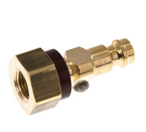 Messing DN 5 Bruin-Coded Luchtkoppeling Insteeknippel G 1/8 inch Binnendraad