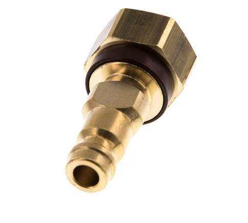 Messing DN 5 Bruin-Coded Luchtkoppeling Insteeknippel G 1/8 inch Binnendraad