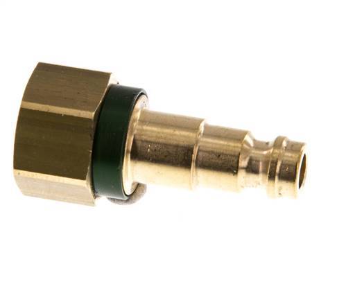 Messing DN 5 Groen-Coded Luchtkoppeling Insteeknippel G 1/4 inch Binnendraad