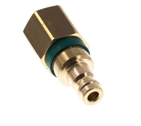 Messing DN 5 Groen Luchtkoppeling Insteeknippel G 1/4 inch Binnendraad