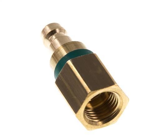 Messing DN 5 Groen Luchtkoppeling Insteeknippel G 1/4 inch Binnendraad