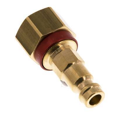 Brass DN 5 Red-Coded Air Coupling Plug G 1/4 inch Female