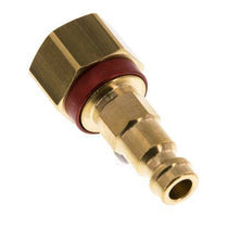 Brass DN 5 Red-Coded Air Coupling Plug G 1/4 inch Female