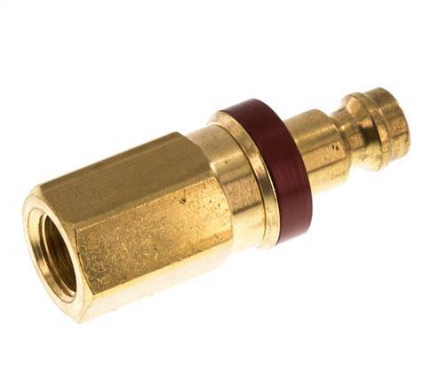 Messing DN 5 Rood Luchtkoppeling Insteeknippel G 1/8 inch Binnendraad Double Shut-Off