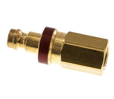 Messing DN 5 Rood Luchtkoppeling Insteeknippel G 1/8 inch Binnendraad Double Shut-Off
