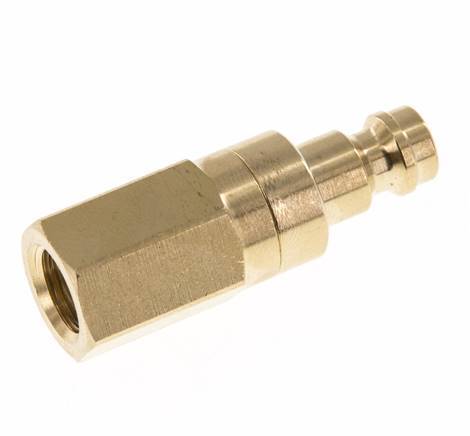 Messing DN 5 Luchtkoppeling Insteeknippel G 1/8 inch Binnendraad Double Shut-Off