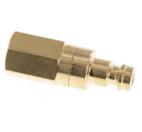 Messing DN 5 Luchtkoppeling Insteeknippel G 1/8 inch Binnendraad Double Shut-Off