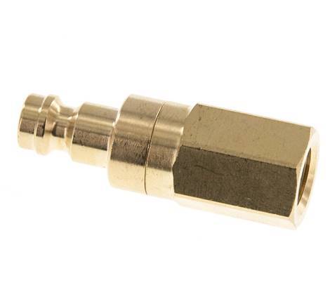 Messing DN 5 Luchtkoppeling Insteeknippel G 1/8 inch Binnendraad Double Shut-Off