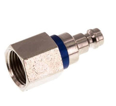 Vernikkeld Messing DN 5 Blauw Luchtkoppeling Insteeknippel G 3/8 inch Binnendraad Double Shut-Off