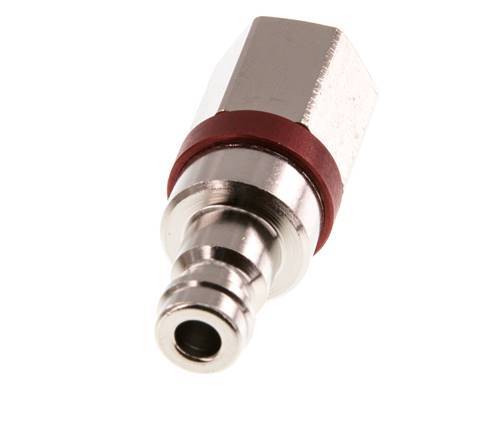 Nickel-plated Brass DN 5 Red Air Coupling Plug G 1/8 inch Female