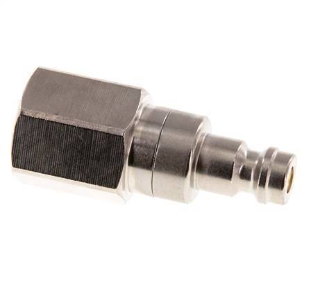 Nickel-plated Brass DN 5 Air Coupling Plug G 1/4 inch Female Double Shut-Off