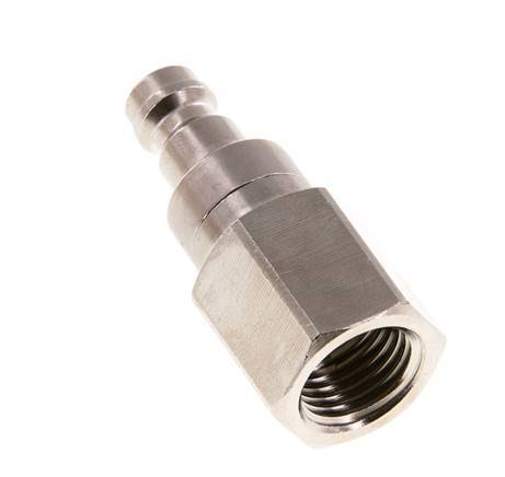 Nickel-plated Brass DN 5 Air Coupling Plug G 1/4 inch Female Double Shut-Off