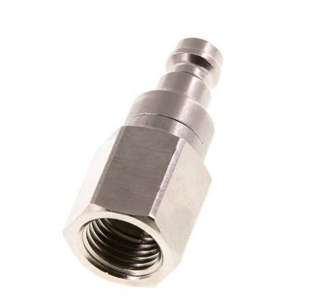 Nickel-plated Brass DN 5 Air Coupling Plug G 1/4 inch Female Double Shut-Off