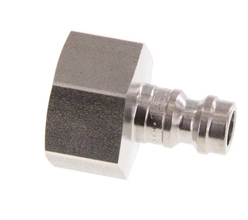 RVS DN 5 Rood Luchtkoppeling Insteeknippel G 3/8 inch Binnendraad Double Shut-Off