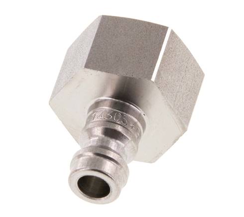 RVS DN 5 Rood Luchtkoppeling Insteeknippel G 3/8 inch Binnendraad Double Shut-Off