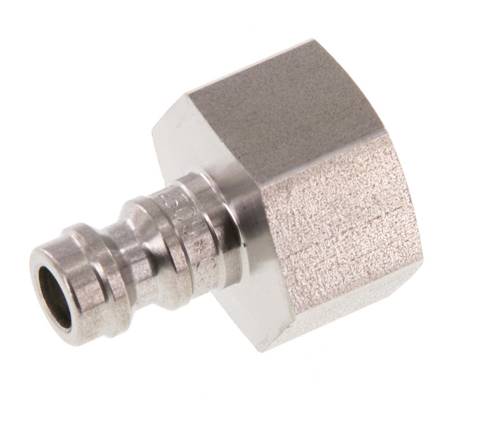 RVS DN 5 Rood Luchtkoppeling Insteeknippel G 3/8 inch Binnendraad Double Shut-Off