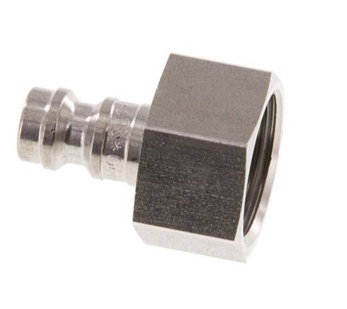 RVS DN 5 Rood Luchtkoppeling Insteeknippel G 3/8 inch Binnendraad Double Shut-Off
