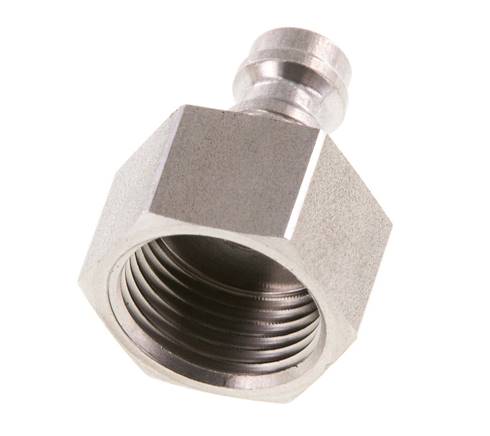 RVS DN 5 Rood Luchtkoppeling Insteeknippel G 3/8 inch Binnendraad Double Shut-Off