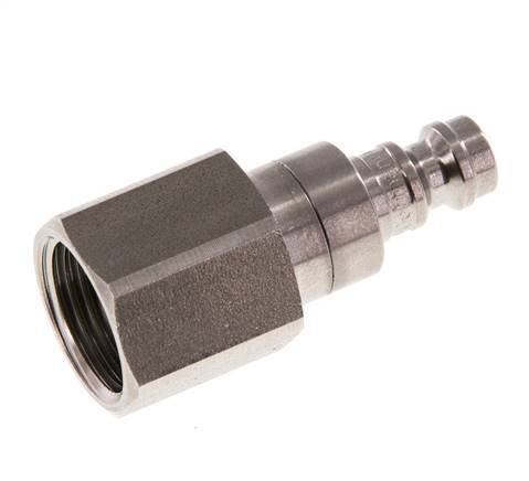 RVS DN 5 Luchtkoppeling Insteeknippel G 3/8 inch Binnendraad Double Shut-Off