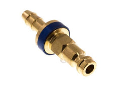 Brass DN 5 Blue-Coded Air Coupling Plug 6 mm Hose Pillar