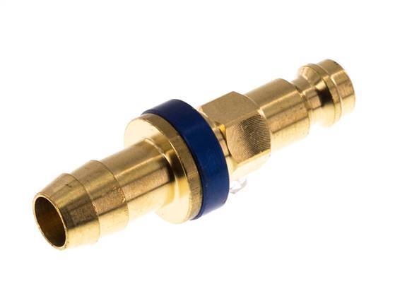 Messing DN 5 Blauw-Coded Luchtkoppeling Insteeknippel 9 mm Slangpilaar