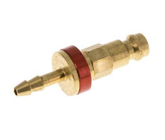 Brass DN 5 Red-Coded Air Coupling Plug 4 mm Hose Pillar