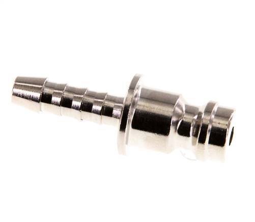 Nickel-plated Brass DN 5 Air Coupling Plug 4 mm Hose Pillar [5 Pieces]