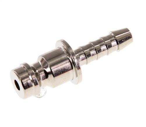 Nickel-plated Brass DN 5 Air Coupling Plug 4 mm Hose Pillar [5 Pieces]