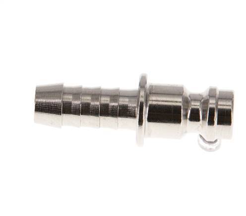 Nickel-plated Brass DN 5 Air Coupling Plug 6 mm Hose Pillar [5 Pieces]