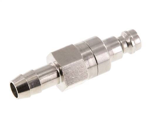 Vernikkeld Messing DN 5 Luchtkoppeling Insteeknippel 8 mm Slangpilaar Double Shut-Off