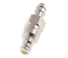 Vernikkeld Messing DN 5 Luchtkoppeling Insteeknippel 8 mm Slangpilaar Double Shut-Off