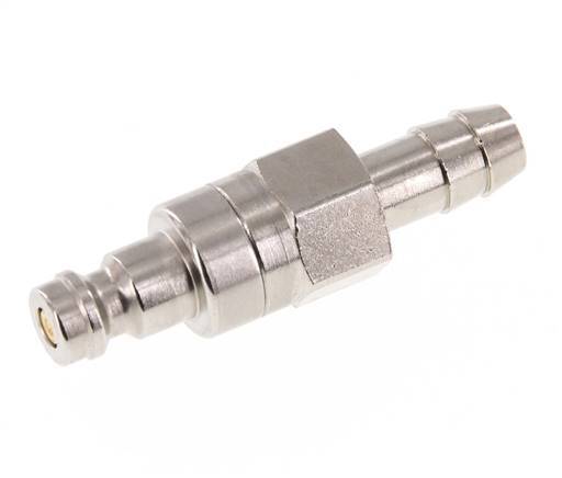 Vernikkeld Messing DN 5 Luchtkoppeling Insteeknippel 8 mm Slangpilaar Double Shut-Off