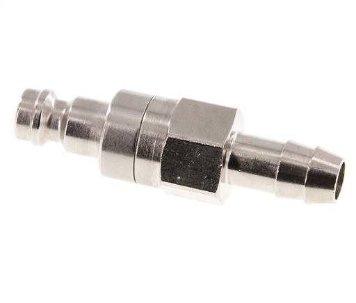 Vernikkeld Messing DN 5 Luchtkoppeling Insteeknippel 8 mm Slangpilaar Double Shut-Off
